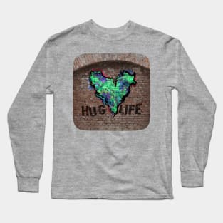 Hug Life - Green Graffiti Long Sleeve T-Shirt